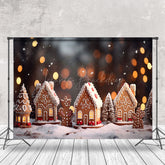 Lofaris Wenig Lebkuchen Haus Bokeh Weihnachten Hintergrund